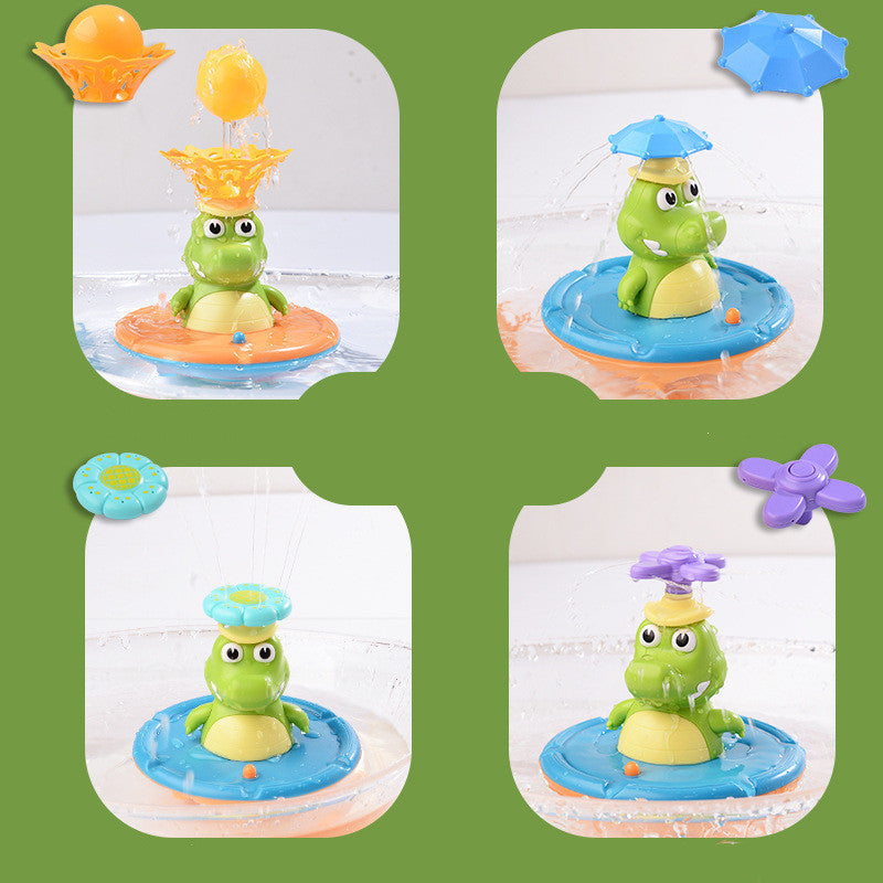 Cute Crocodile Bath Sprinkler with Accessories
