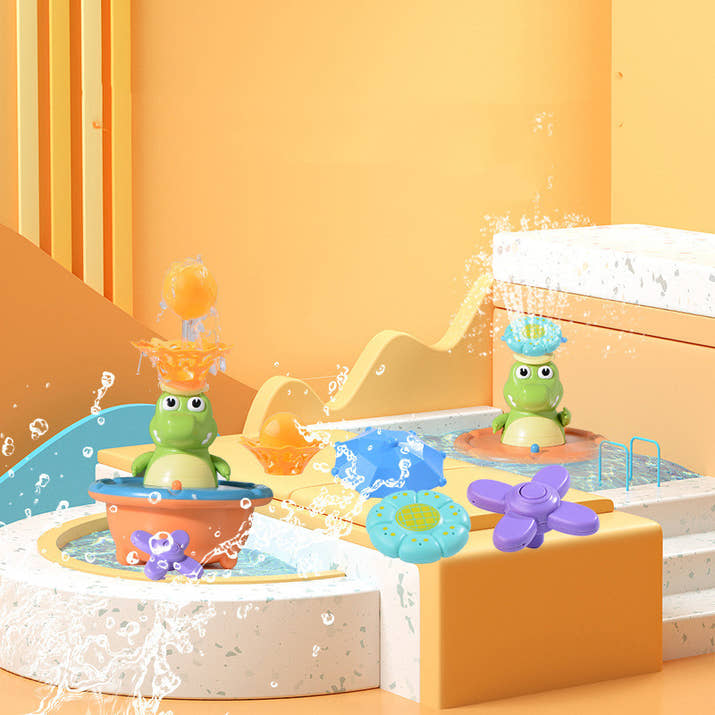 Cute Crocodile Bath Sprinkler with Accessories
