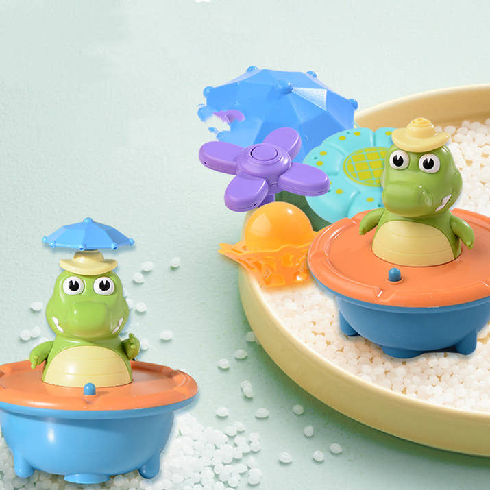 Cute Crocodile Bath Sprinkler with Accessories